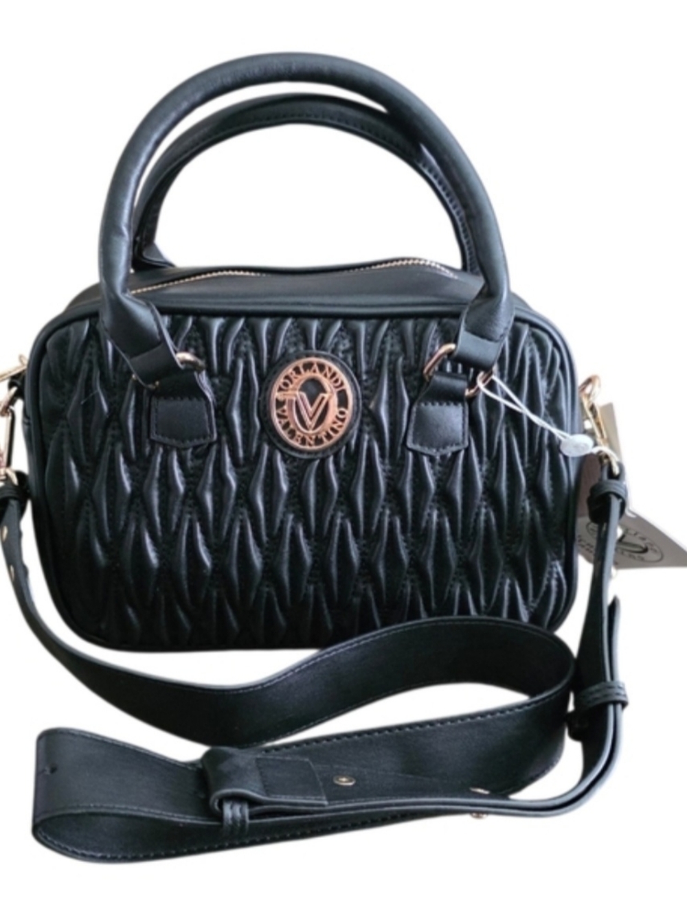 Valentino Orlandi Quilted Crossbody Satchel